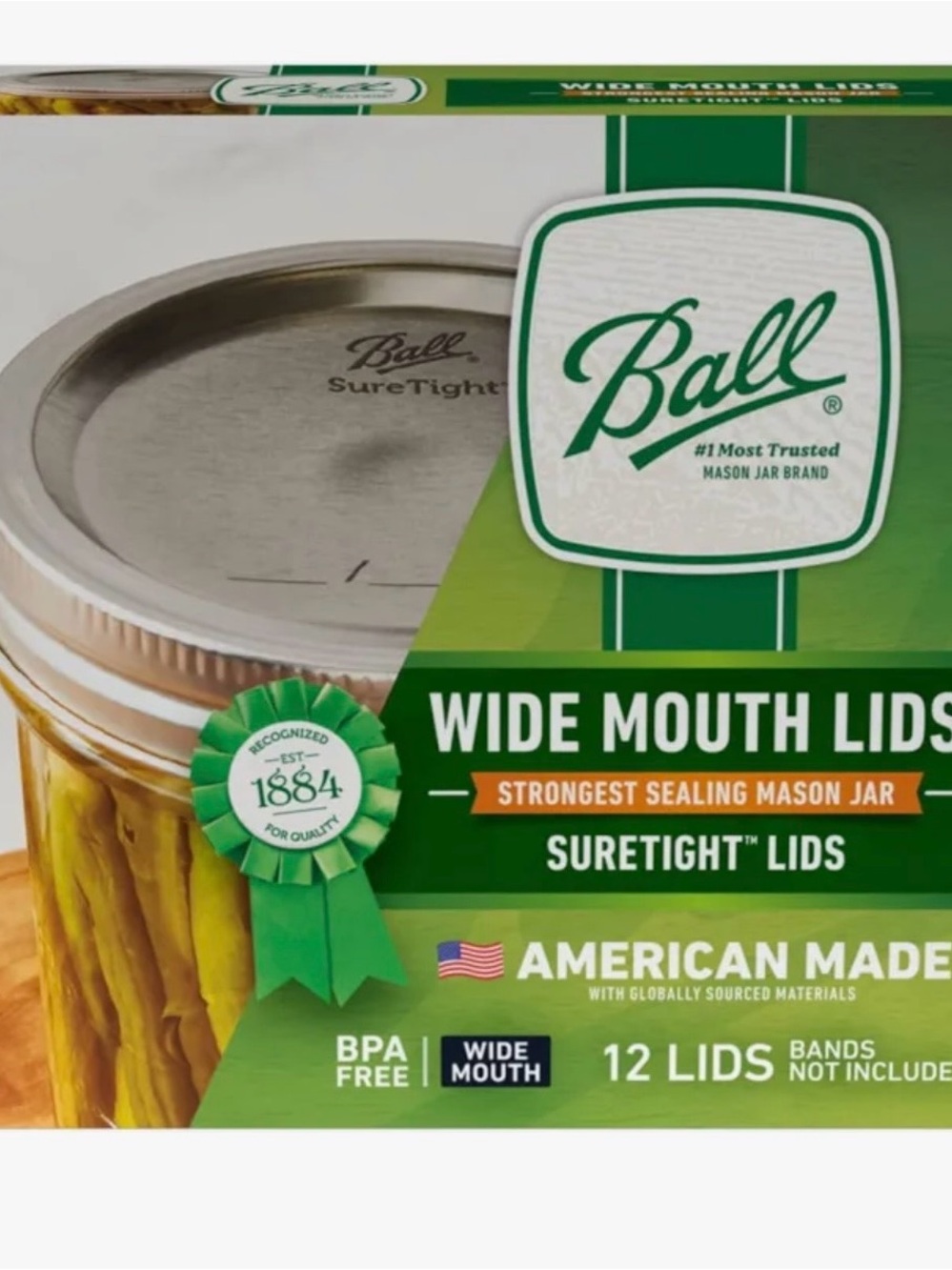 Ball Wide Mouth SureTight Mason Jar Lids